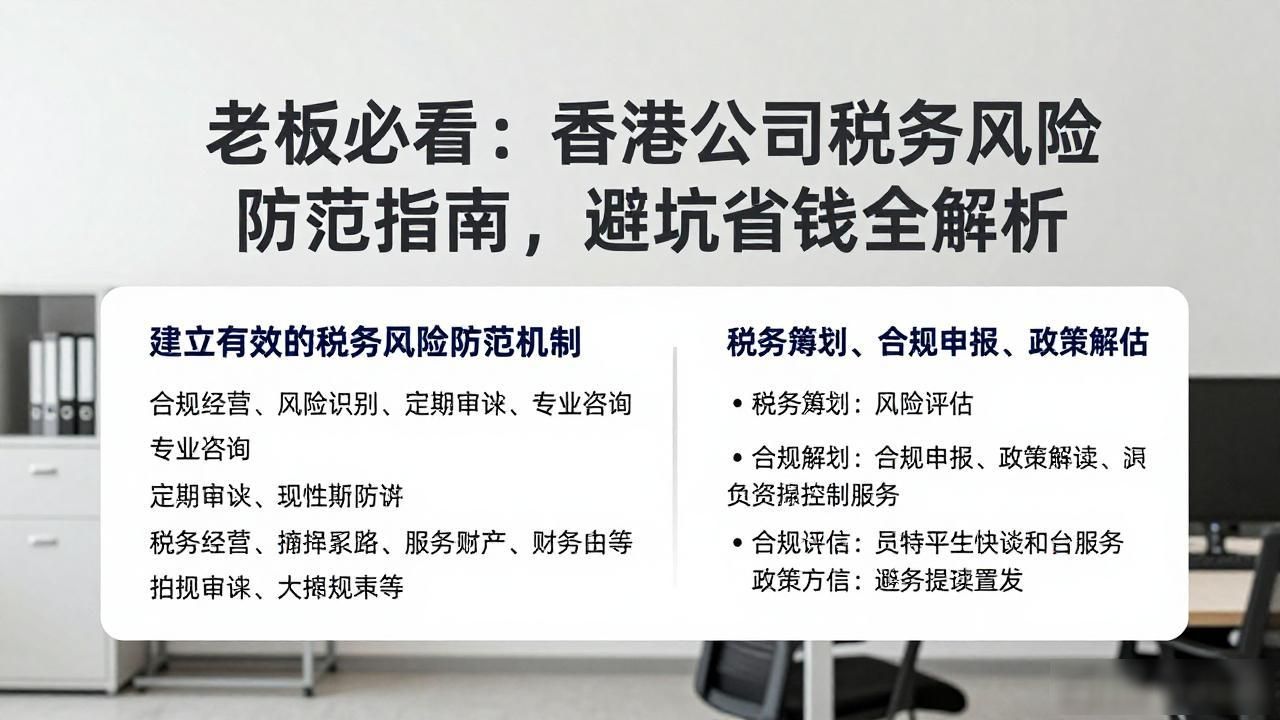 老板必看：香港公司税务风险防范指南，避坑省钱全解析
