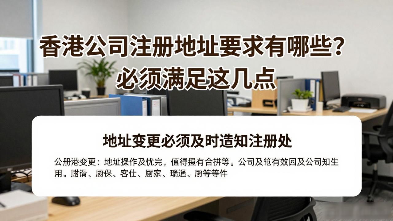 香港公司注册地址要求有哪些？必须满足这几点