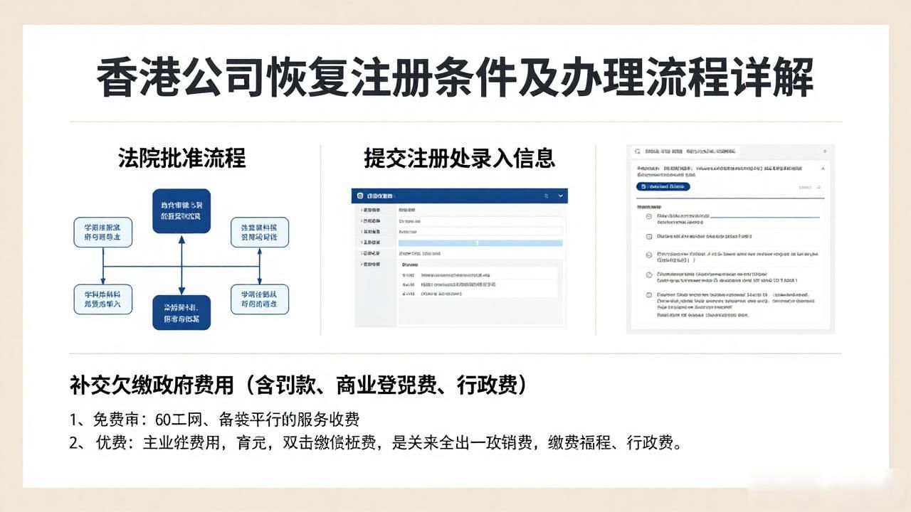 香港公司恢复注册条件及办理流程详解